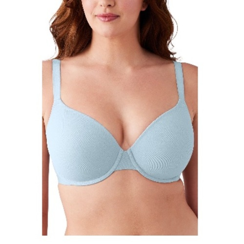 Wacoal Shape Revelation Shallow Top T-Shirt Bra Wintery Sky Light Blue 38DDD